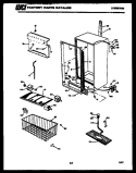 CABINET PARTS Diagram and Parts List for UFS157DN1W  Kelvinator Freezer