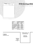 COVER Diagram and Parts List for FDB520RHS2A  Frigidaire Dishwasher