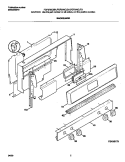 BACKGUARD Diagram and Parts List for FGF376CJBA  Frigidaire Range
