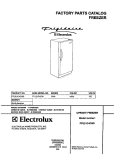 COVER Diagram and Parts List for FFU21C4CW0  Frigidaire Freezer
