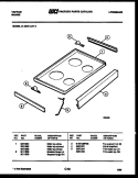 COOKTOP PARTS Diagram and Parts List for 31-3978-23-05  Tappan Range