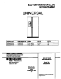 COVER Diagram and Parts List for MRS20WRFW0  Frigidaire Refrigerator