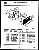 DOOR PARTS Diagram and Parts List for 31-2528-23-03  Tappan Range
