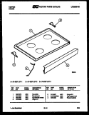 COOKTOP PARTS Diagram and Parts List for 31-2207-23-01  Tappan Range