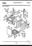 CABINET PARTS Diagram and Parts List for WA7200AWW1  Frigidaire Washer