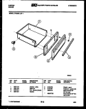 DRAWER PARTS Diagram and Parts List for 37-2639-00-01  Tappan Range