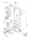 CABINET Diagram and Parts List for CFD26WIS3  Crosley Refrigerator