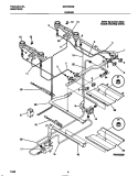 BURNER Diagram and Parts List for MGF350SBDB  Frigidaire Range
