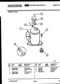COMPRESSOR PARTS Diagram and Parts List for AL117R1A1  Frigidaire Air Conditioner
