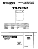 COVER Diagram and Parts List for TDE546RBW2  Tappan Dryer