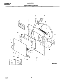 P16D0021 FRNT PNL, DOOR Diagram and Parts List for FDGB23RGS1  Frigidaire Dryer