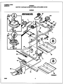 BURNER Diagram and Parts List for TGF366CFSD  Frigidaire Range