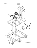 MAIN TOP Diagram and Parts List for FLC30C3AWB  Frigidaire Cooktop