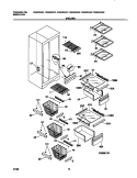 SHELVES Diagram and Parts List for FRS20ZRGD2  Frigidaire Refrigerator