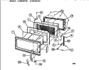 DOOR Diagram and Parts List for TMT106T1W1  Tappan Microwave