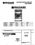 COVER Diagram and Parts List for FGF376CETA  Frigidaire Range