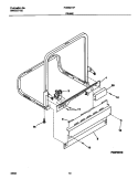 FRAME Diagram and Parts List for FDB421RFR5  Frigidaire Dishwasher