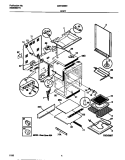 BODY Diagram and Parts List for MEF365BEDA  Frigidaire Range