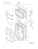 DOOR Diagram and Parts List for FRT18IL6JM2  Frigidaire Refrigerator