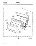 DOOR Diagram and Parts List for CPLMB186KCA  Frigidaire Microwave