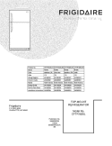 COVER Diagram and Parts List for CFTR1826LM5  Frigidaire Refrigerator