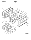 DOOR Diagram and Parts List for FEF357BADF  Frigidaire Range