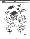 SHELVES AND SUPPORTS Diagram and Parts List for WRT21QRBD0  Frigidaire Refrigerator