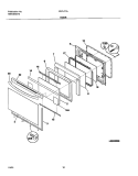 DOOR Diagram and Parts List for FEFL77ABG  Frigidaire Range