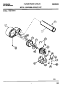 MOTOR, FAN HOUSING, EXHAUST DUCT Diagram and Parts List for FDG216RBS1  Frigidaire Dryer