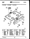 COOKTOP PARTS Diagram and Parts List for 32-1019-00-03  Tappan Range