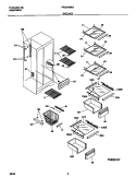SHELVES Diagram and Parts List for FRS20WRHW5  Frigidaire Refrigerator