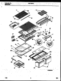 SHELVES AND SUPPORTS Diagram and Parts List for WRT19NRAD0  Frigidaire Refrigerator