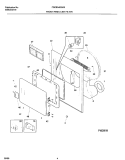 FRONT PANEL Diagram and Parts List for FDEB34RGS0  Frigidaire Dryer