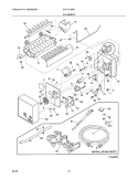 ICE MAKER Diagram and Parts List for GLHT218WHB2  Frigidaire Refrigerator