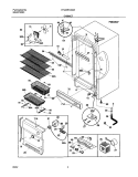 CABINET Diagram and Parts List for FFU20FC6AW4  Frigidaire Freezer