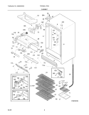 CABINET Diagram and Parts List for FCRS201LFW0  Frigidaire Refrigerator