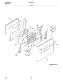 DOOR Diagram and Parts List for FES300DSA  Frigidaire Range