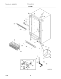 CABINET Diagram and Parts List for FFU2124DW15  Frigidaire Freezer