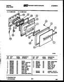 DOOR PARTS Diagram and Parts List for 11-4969-00-01  Tappan Wall Oven