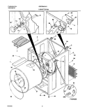 DRY CAB, HEATER Diagram and Parts List for GSER642AS1  Frigidaire Dryer