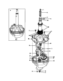 TRANSMISSION Diagram and Parts List for WW334AGW0  Frigidaire Washer