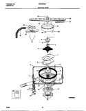 MOTOR & PUMP Diagram and Parts List for WDP632GER0  Frigidaire Dishwasher