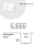 COVER Diagram and Parts List for FGEC3665KB1  Frigidaire Cooktop