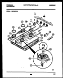 BURNER PARTS Diagram and Parts List for FGC3X4XADA  Frigidaire Cooktop