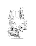 WASHER TRANSMISSION, MOTOR, PUMP Diagram and Parts List for LC248JW6  Frigidaire Washer Dryer Combo
