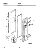 FREEZER DOOR Diagram and Parts List for FRS24ZGGB1  Frigidaire Refrigerator
