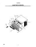 CABINET FRONT AND WRAPPER Diagram and Parts List for FAL105J1A2  Frigidaire Air Conditioner