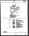 DOOR PARTS Diagram and Parts List for 56-4443-10-01  Tappan Microwave