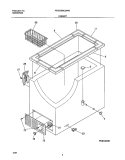 CABINET Diagram and Parts List for FFC07C3AW0  Frigidaire Freezer