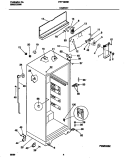 CABINET Diagram and Parts List for FRT16DNHD0  Frigidaire Refrigerator